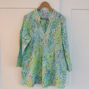 Lilly Pulitzer size XL tunic with beading